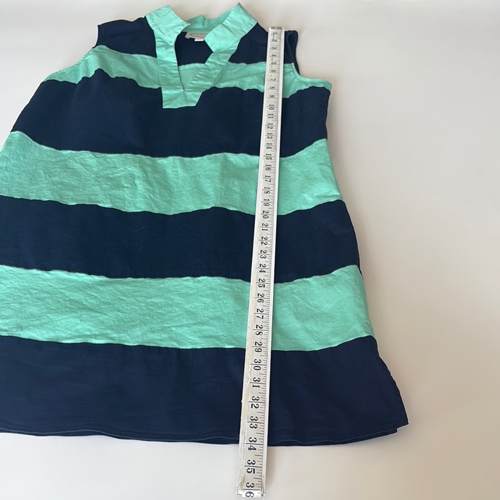 Sail to Sable Shake It All Shift Dress in Cabbage/Navy Stripes Preppy Size XL - Picture 9 of 9